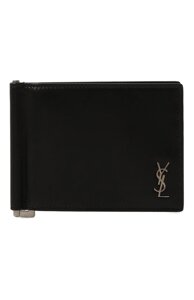 Кожаный зажим для купюр Saint Laurent