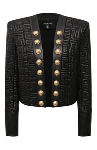 Кожаный жакет Balmain