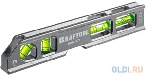 KRAFTOOL BILLET, 8 в 1, 20 см, точность 0.3 мм/м, 4 глазка, брусковый магнитный уровень (34790)