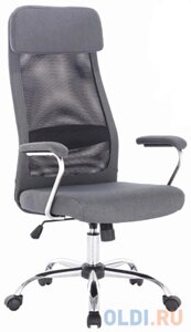 Кресло офисное BRABIX Flight EX-540, хром, ткань, сетка, серое