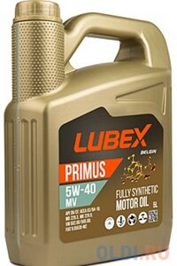L034-1325-0405 LUBEX синт. мот. масло primus MV 5W-40 CF/SN A3/B4 (5л)