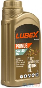 L034-1325-1201 LUBEX синт. мот. масло primus MV 5W-40 CF/SN A3/B4 (1л)