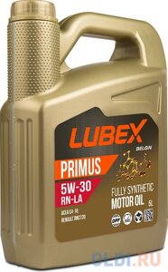 L034-1328-0405 LUBEX синт. мот. масло primus RN-LA 5W-30 C4 (5л)