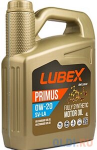 L034-1620-0404 LUBEX синт-ое мот. масло primus SV-LA 0W-20 (4л)