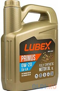 L034-1620-0405 LUBEX синт-ое мот. масло primus SV-LA 0W-20 (5л)
