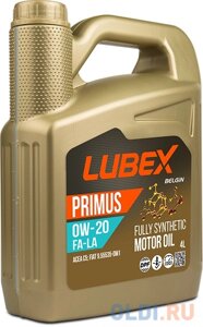 L034-1626-0404 LUBEX синт-ое мот. масло primus FA-LA 0W-20 (4л)