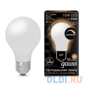 Лента светодиодная груша Gauss 102202110 E27 10W 2700K