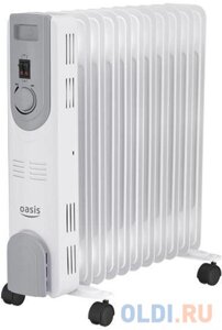 Масляный радиатор Oasis OS-25 2500 Вт белый серый
