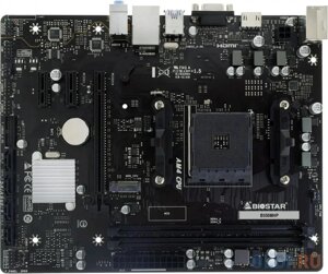 Материнская плата biostar B550MHP soc-AM4 AMD B450 2xddr4 matx AC`97 8ch (7.1) gblan RAID+VGA+HDMI