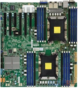 Материнская плата supermicro MBD-X11DPH-T-B, 2xlga 3647, intel C622, 16xddr4, 2xrj45 10gbase-T, 10xsata3 (6gbps) RAID 0,1,5,10, 7xusb 3.0, 1xvga, 1xco