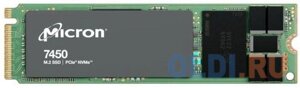 Micron SSD 7450 MAX, 400GB, M. 2(22x80mm), nvme 1.4, pcie 4.0 x4, 3D TLC, R/W 5000/700MB/s, iops 280 000/65 000, TBW 2100, DWPD 3 (12 мес.)