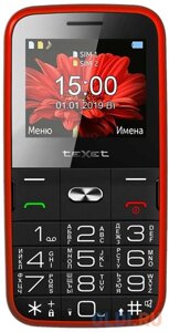 Мобильный телефон Texet TM-B227 красный 2.2 Bluetooth