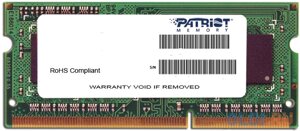 Модуль памяти для ноутбука sodimm 4GB PC12800 DDR3 PSD34G160081S patriot