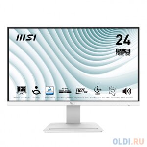 Монитор 23.8quot; MSI PRO MP243XW white (IPS, 1920x1080, HDMI+DP, 4 ms, 178°178°300 cd/m, 1000:1 (100M:1), 100hz, MM)