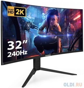 Монитор изогнутый игровой 240 Гц 32 ExeGate Combat EC3207TA (VA Curved R1500 LED Grade A+2K, 2560x1440@240Гц (WQHD), 300cd/m2, 3000:1, 178°17