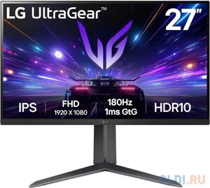 Монитор LG 27 ultragear 27GS65F-B черный IPS LED 16:9 HDMI матовая HAS 400cd 178гр/178гр 1920x1080 180hz freesync DP FHD 7.2кг