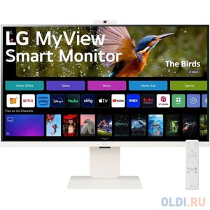 Монитор LG 31.5 myview 32SR85U-W белый IPS LED 16:9 HDMI M/M cam матовая HAS 400cd 178гр/178гр 3840x2160 60hz 4K USB 7.7кг