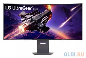 Монитор LG 44.5 ultragear 45GS95QE-B черный OLED LED 21:9 HDMI M/M матовая HAS piv 1500000:1 1300cd 178гр/178гр 3440x1440 240hz G-sync freesync