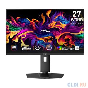 Монитор MSI 26.5 mag 271QPX QD-OLED черный QD OLED LED 16:9 HDMI M/M матовая HAS piv 1500000:1 250cd 178гр/178гр 2560x1440 360hz DP 2K USB 8кг