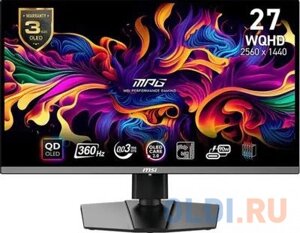 Монитор MSI 26.5quot; MPG 271QRX QD-OLED black (QD-OLED, 2560x1440, DP+thunderbolt, 0.03 ms, 178°178°250 cd/m, 1000:1 (100M:1), 360hz, pivot)