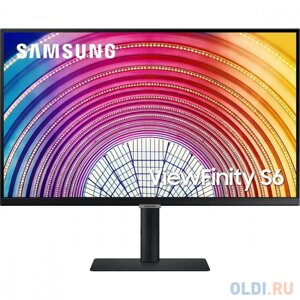 Монитор Samsung 27 ViewFinity S6 S27A600NAU черный IPS LED 5ms 16:9 HDMI полуматовая HAS Piv 300cd 178гр/178гр 2560x1440 75Hz FreeSync DP QHD US