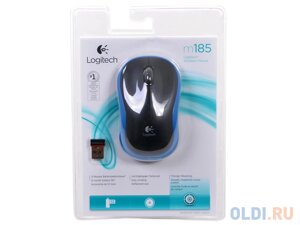 Мышь (910-002239) Logitech Wireless Mouse M185, Blue