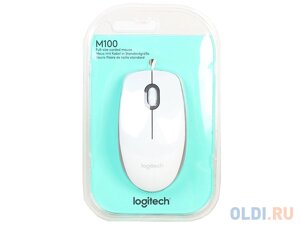 Мышь (910-005004) Logitech Mouse M100 White USB