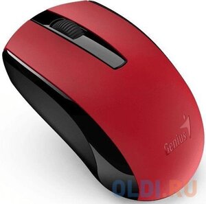 Мышь беспроводная Genius ECO-8100 красная (Red), 2.4GHz, BlueEye 800-1600 dpi, аккумулятор NiMH new package