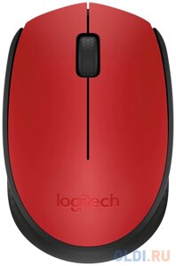 Мышь беспроводная Logitech M170 красный USB + радиоканал