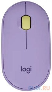 Мышь беспроводная Logitech M350 фиолетовый USB + Bluetooth