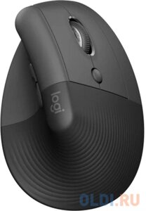 Мышь Logitech Lift графитовый оптическая (4000dpi) silent беспроводная BT/Radio USB для ноутбука (5but)