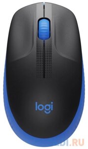 Мышь Logitech M190 черный/синий оптическая (1000dpi) беспроводная USB (2but)