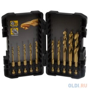 Набор dewalt DT50050 cверл 10pcs impact titanium drill bit set