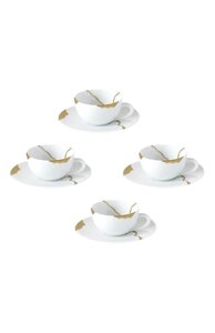 Набор Kintsugi из четырех кофейных чашек с блюдцами Bernardaud