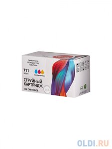 Набор струйных картриджей Sakura P2V32A (711 Tri-colour) для HP Designjet T120/T520 ePrinter, пигментный тип чернил, триколор, 73 мл. (3шт)