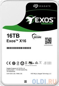 Накопитель на жестком магнитном диске Seagate Жесткий диск Exos X16 HDD 16TB 512E ST16000NM002G 3.5 SAS 12Gb/s 256Mb 7200rpm