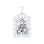 Нательная иконка SOKOLOV из серебра «Божья матерь семистрельная»