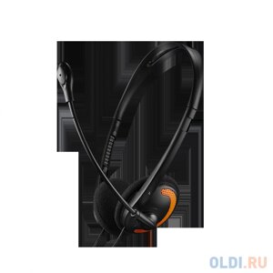 Наушники CANYON PC (микрофон , регулятор громкости,1.8M) чёрные-оранжевые (OSCNSCHS01BO)