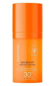 Нежный крем Сияющий загар Sun Beauty Nude Skin Sensation Sun Protective Fluid SPF 30 (30ml) Lancaster