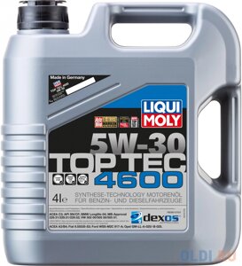 НС-синтетическое моторное масло LiquiMoly Top Tec 4600 5W30 4 л 3763