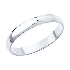 Обручальное кольцо SOKOLOV из белого золота, 3 мм