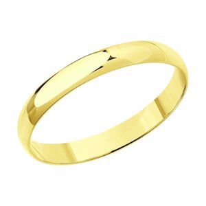 Обручальное кольцо SOKOLOV из желтого золота , 3,5 мм