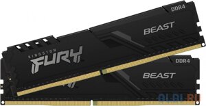 Оперативная память для компьютера Kingston Beast Black DIMM 16Gb DDR3 1866 MHz KF318C10BBK2/16