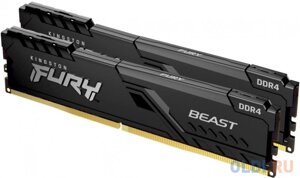 Оперативная память для компьютера Kingston FURY Beast Black DIMM 64Gb DDR4 3600 MHz KF436C18BBK2/64