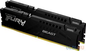 Оперативная память для компьютера Kingston Fury Beast DIMM 16Gb DDR5 6000 MHz KF560C40BBK2-16