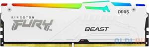 Оперативная память для компьютера Kingston Fury Beast White DIMM 16Gb DDR5 6800 MHz KF568C34BWEA-16