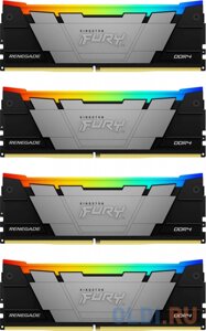 Оперативная память для компьютера Kingston Fury Renegade RGB DIMM 64Gb DDR4 3200 MHz KF432C16RB12AK4/64