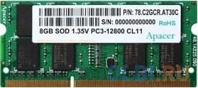 Оперативная память для ноутбука apacer AS08GFA60catbgj SO-DIMM 8gb DDR3l 1600 mhz AS08GFA60catbgj