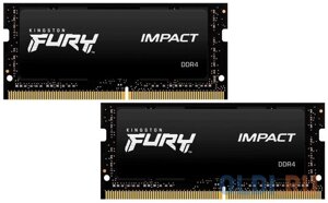 Оперативная память для ноутбука Kingston FURY Impact SO-DIMM 16Gb DDR4 3200 MHz KF432S20IBK2/16