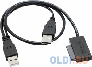 ORIENT UHD-300SL, адаптер USB 2.0 to Slimline SATA, для оптических приводов ноутбука, двойной USB кабель (30831)